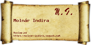 Molnár Indira névjegykártya