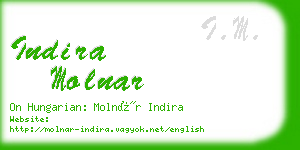 indira molnar business card